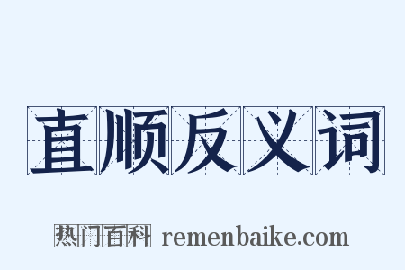 直顺反义词是什么意思的图片